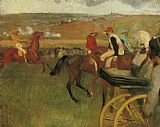 At the Races Gentlemen Jockeys by Edgar Degas